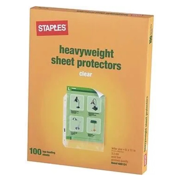 Staples Office Staples Clear Heavyweight Sheet Protectors 0ct Poshmark